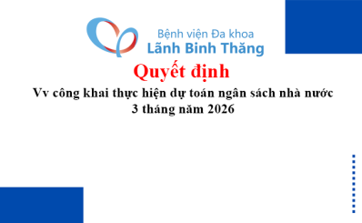 Quyết định Vv công khai thực hiện dự toán ngân sách nhà nước 3 tháng năm 2026